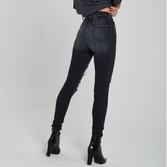 REVICE Super High Waisted  Distressed Skinny Jeans - Picture 3 of 14